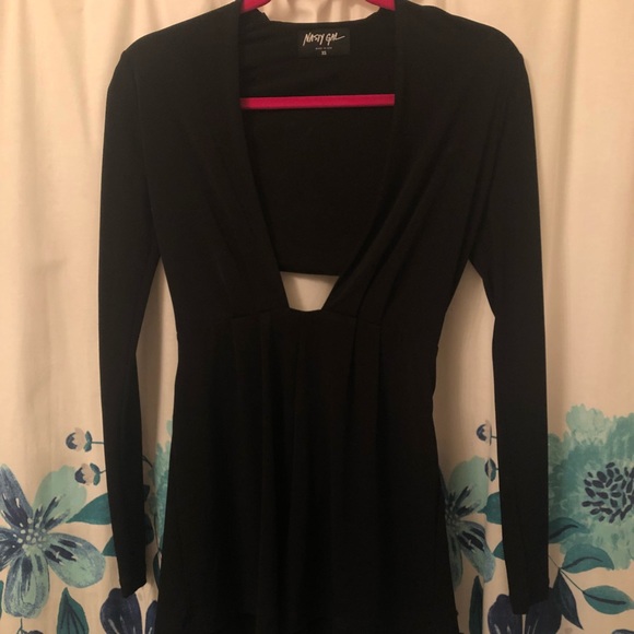 Nasty Gal Plunging Open Back Romper - Picture 3 of 6